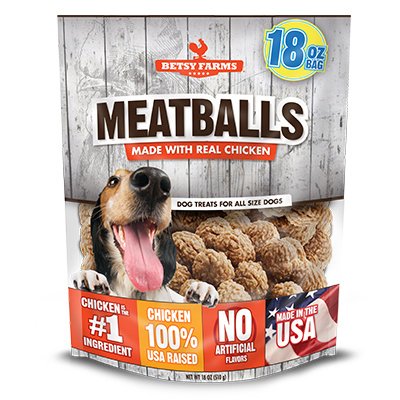 236146 18 Oz Betsy Farms Meatballs Dog Treat