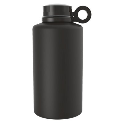 230852 64 Oz Ring Growler Double Wall Vacuum Insulated Stainless Steel Bottle - Onyx