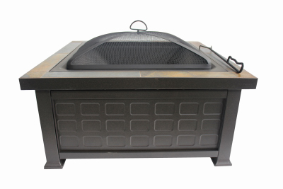 242974 30 In. Wood Burning Fire Pit, Brown