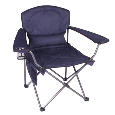 243412 Blue Polyester Fabric Oversized Padded Arm Chair