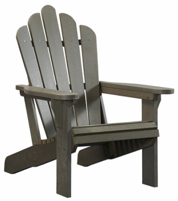 243344 Gray All Weather Poly Adirondack Chair
