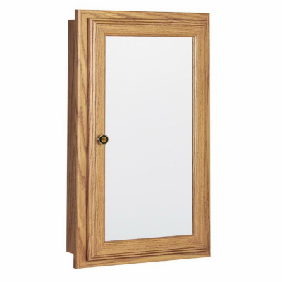 UPC 094803100760 product image for RSI Home Products 240062 1 Glass Mirrored Swing Door Medicine Cabinet Medium Oak | upcitemdb.com