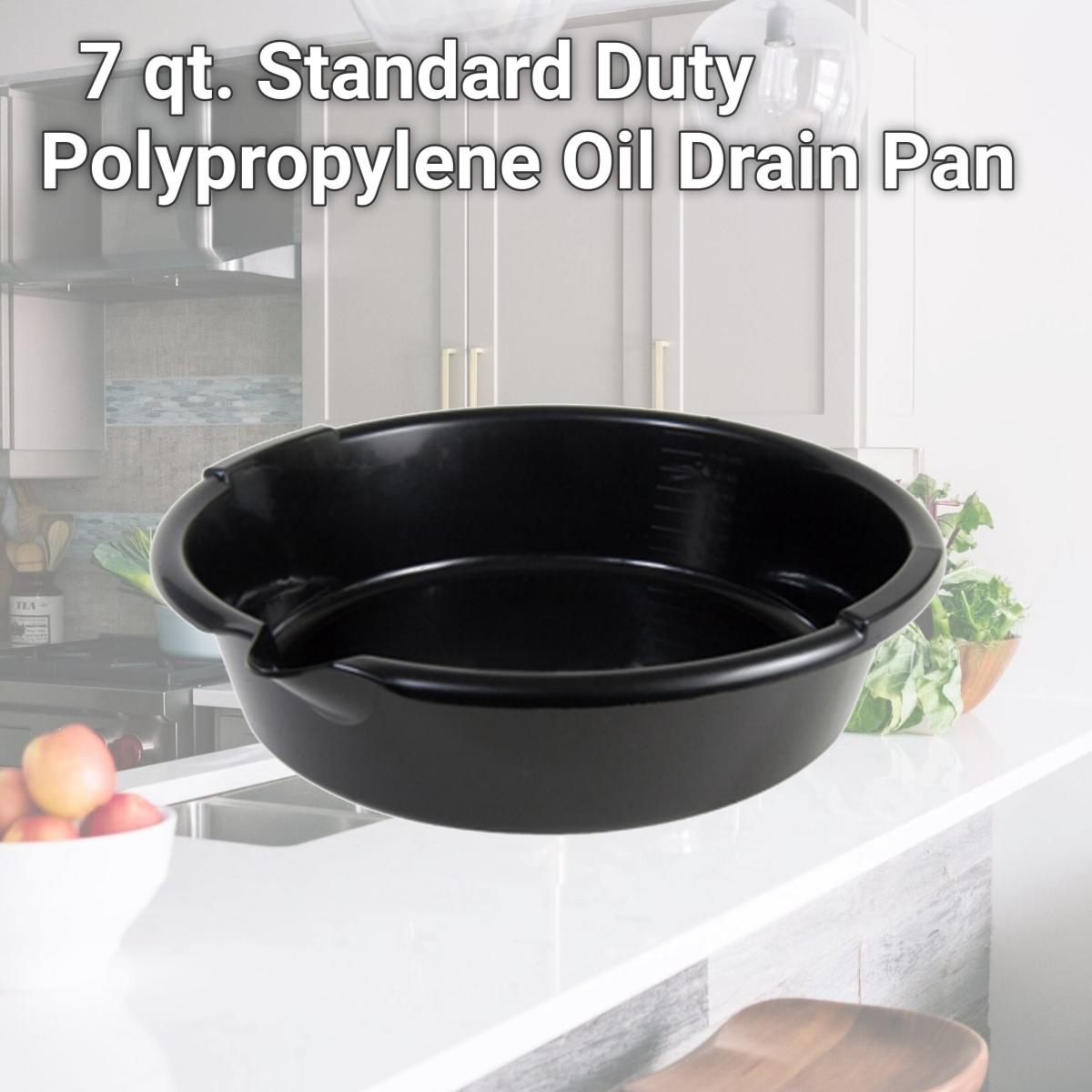 Picture of Hopkins Manufacturing 244000 7 qt. Standard Duty Polypropylene Oil Drain Pan