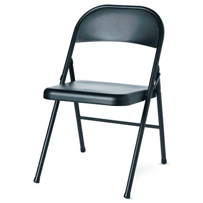 157249 Black All Steel Folding Chair