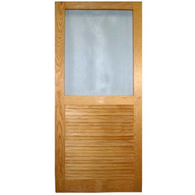 244081 Louver Wood Screen Door, Charcoal - 2 Ft. 8 In. X 6 Ft. 8 In.