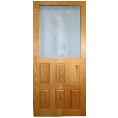 244089 Raised Panel Wood Screen Door, Charcoal - 3 Ft. X 6 Ft. 8 In.