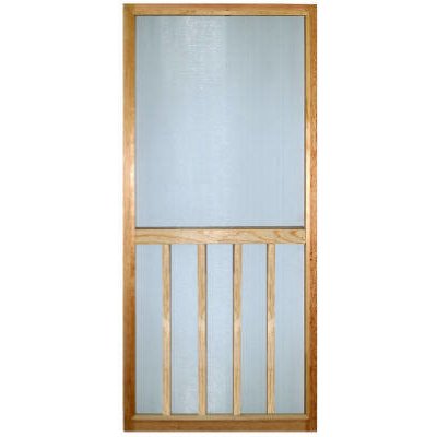 244092 Vertical Bar Wood Screen Door, Charcoal - 3 Ft. X 6 Ft. 8 In.
