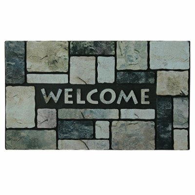 236036 18 X 30 In. 3d Recycled Rubber Slate Welcome Mat