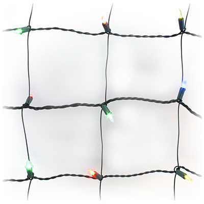 239016 18 In. Illuminet 100 Light Glass Look Traditional Led Net Set With Green Wire