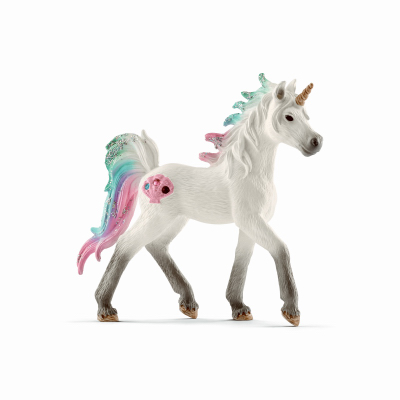 241059 Sea Unicorn Foal For Ages 3 & Up - White With Rainbow