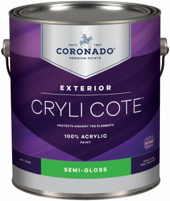 236061 1 Gal Coronado Cryli-cote White Tintable Semi Gloss Acrylic Exterior Paint