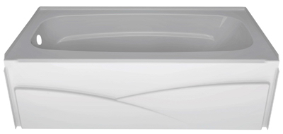 Delta Faucet 245043 High Gloss Left Hand Drain Acrylic Skirted Bathtub - Bright White