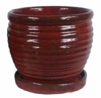 227338 6 In. Red Honey Jar Planter