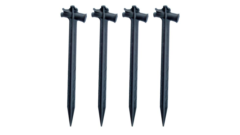 247019 18 In. Heavy Duty Stakes, Black - Pack Of 4