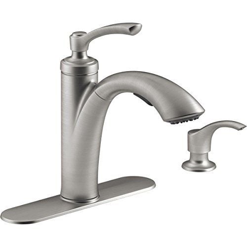 244465 Linwood Single Lever Pull Out Kitchen Faucet, Stainless Steel