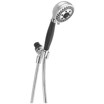 Delta Faucet 177045 H2okinetic 5-spray Handheld Showerhead, Chrome With Rubber Grip