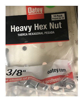 236737 0.375 In. Heavy Hex Nut - Pack Of 10