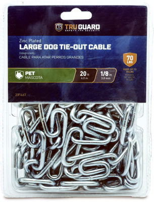 231467 15 Ft. Zinc Plated Large Pet Tie Out Chain
