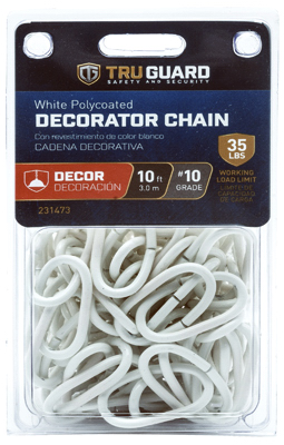 231473 No. 10 X 10 Ft. White Decorator Chain