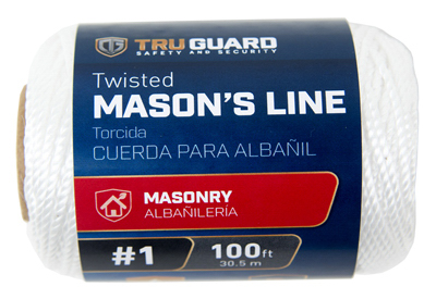 231534 No.1 X 100 Ft. Tru-guard White Twisted Nylon Mason Line Twine