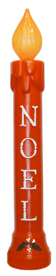 207039 39 In. Lighted Noel Candle Red Statue