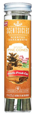 Enviroscent 238074 Scentsicles Spiced Pine Cones Scented Ornament, 6 Piece