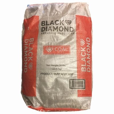 230840 50 Lbs Black Diamond Fine Blend Coal Slag Sandblasting Abrasives, Red & White
