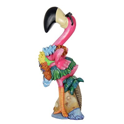 247543 17 In. Beach Flamingo Statuary