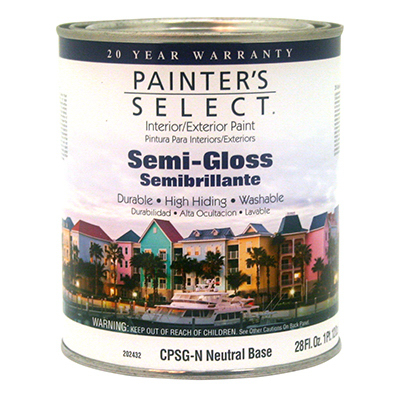 202432 Cpsgn Painters Select Quart Neutral Base Interior Exterior Semi-gloss Acrylic Latex Paint