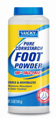 240345 5 Oz Lucky Super Soft Moisture Absorbent Foot Powder