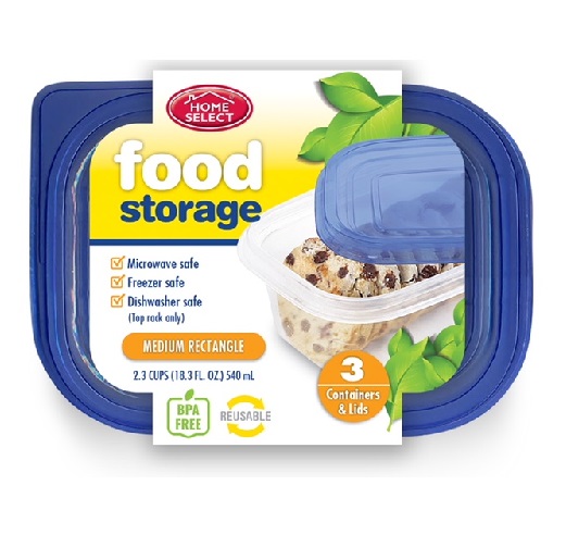 248707 2.3 Cup Food Storage Container - 3 Count