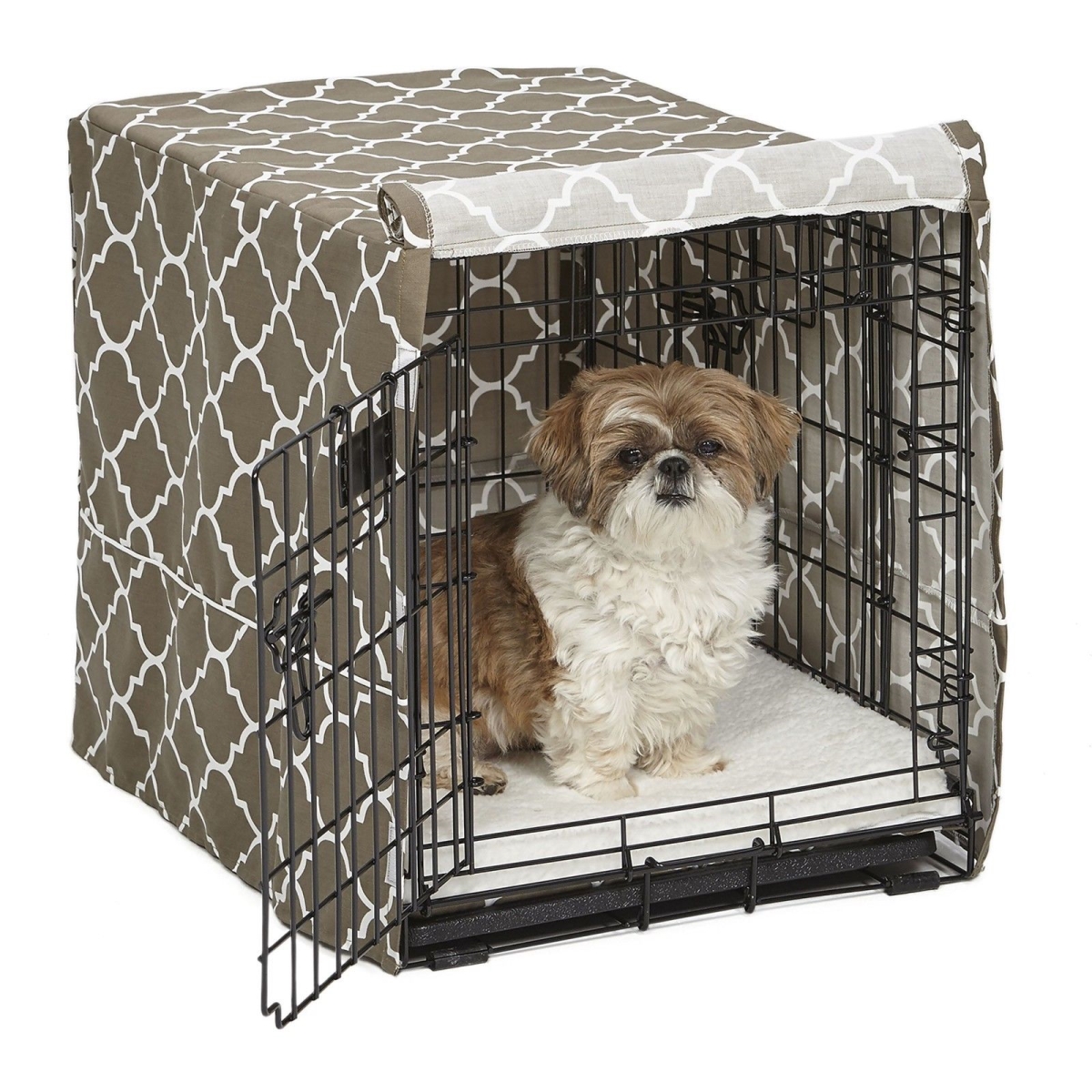 249517 24 In. Brn Pets Dog Crate Cover