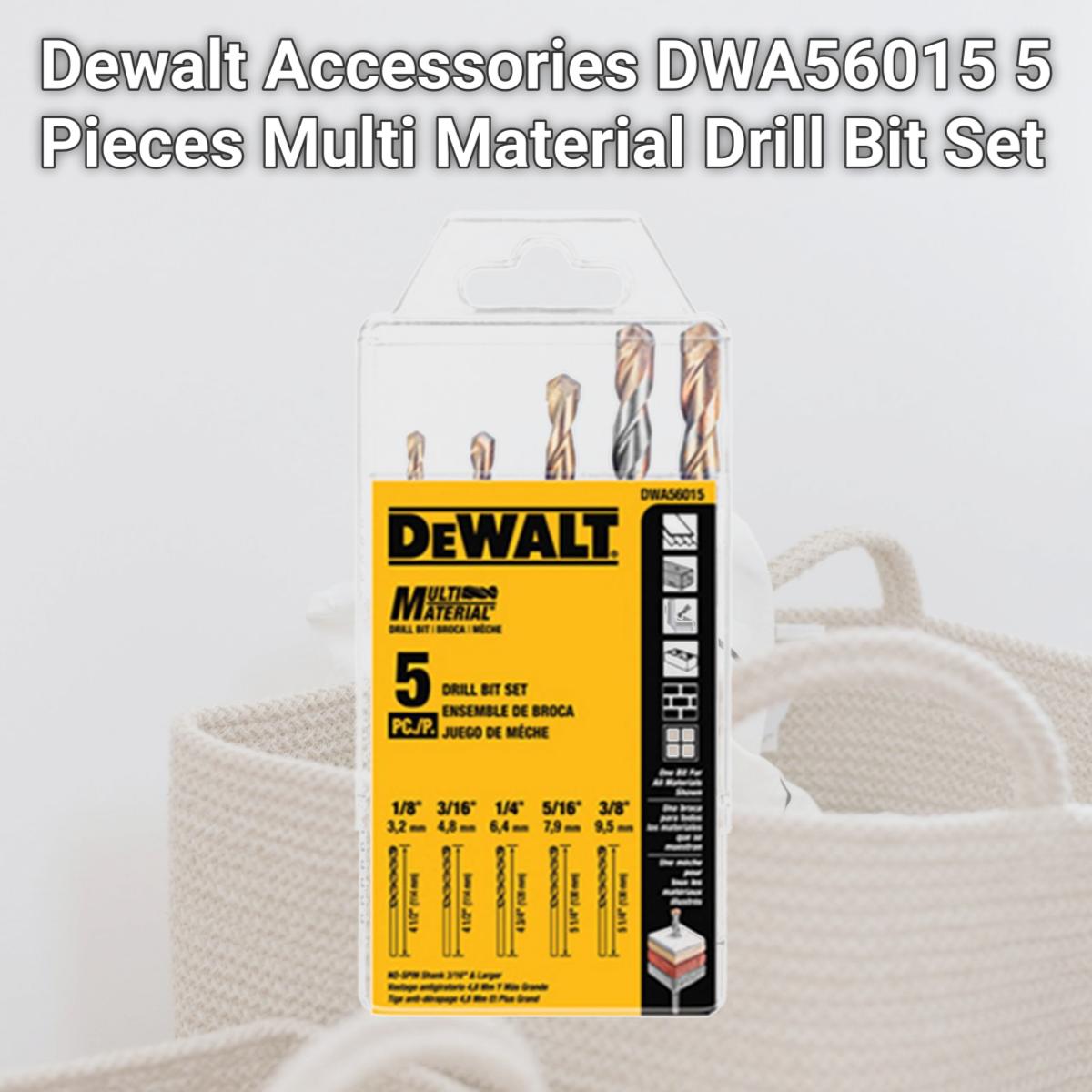 Picture of Dewalt Accessories DWA56015 5 Pieces Multi Material Drill Bit Set