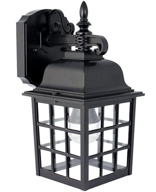245968 11w Outdoor Security Led Lantern - Black, Pack Of 2