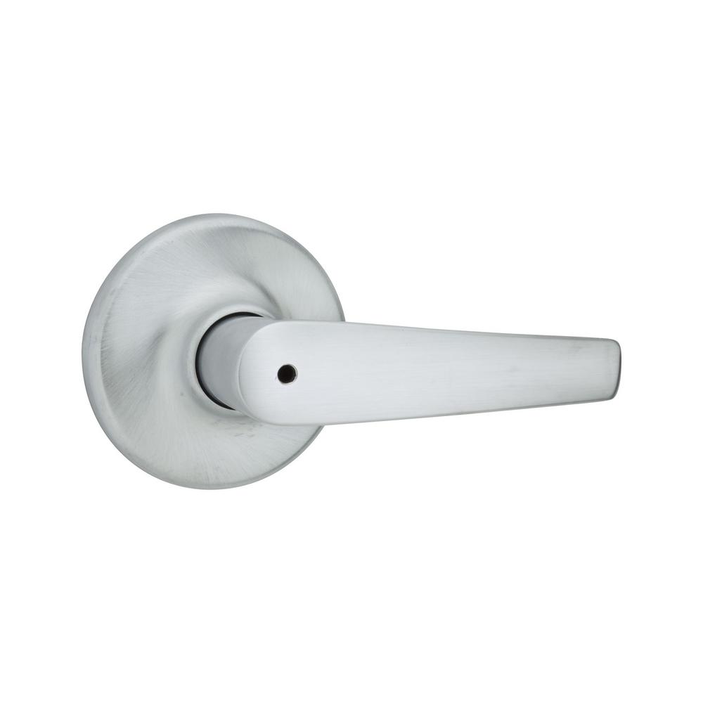 Kwikset 253234 Security Delta Privacy Lever, Satin Chrome