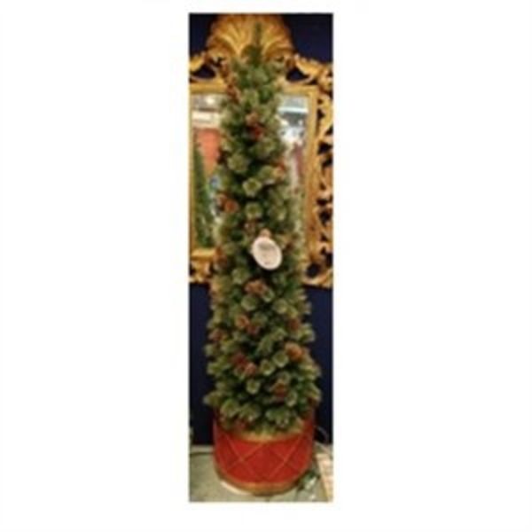 UPC 811740010057 product image for 253046 6.5 ft. 200 Clear Lights Drum Half Artificial Pre-Lit Porch Tree | upcitemdb.com