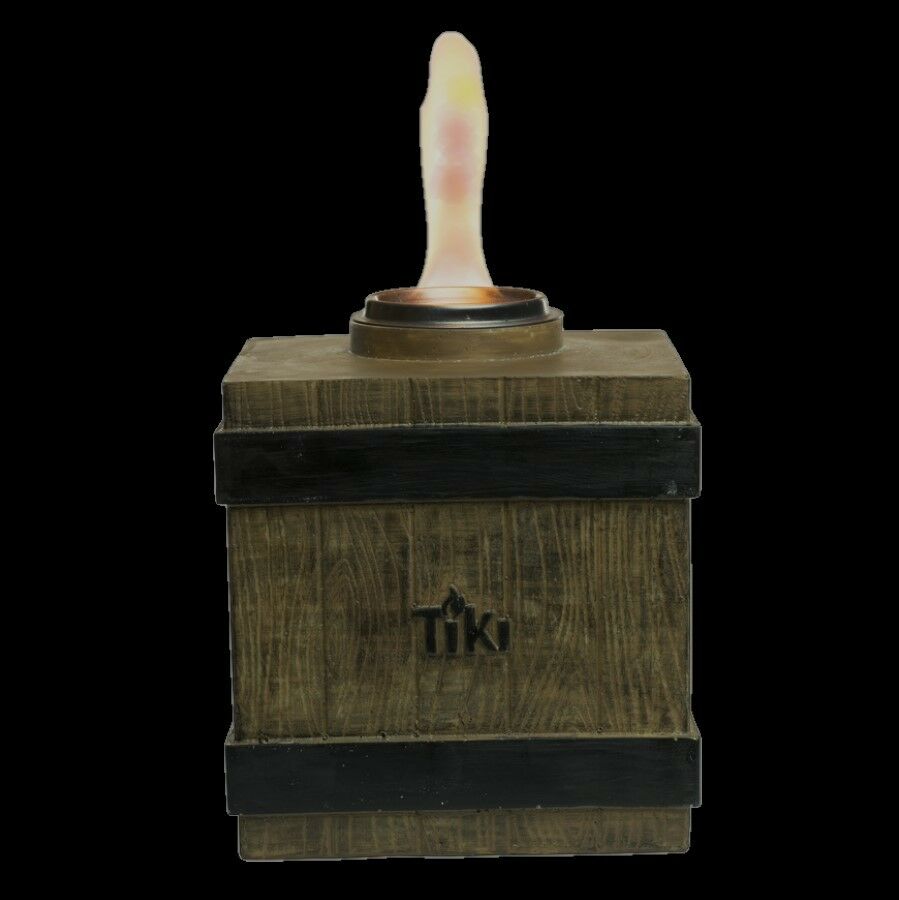 249732 7 In. Clean Burn Fire Crate Resin Table Torch