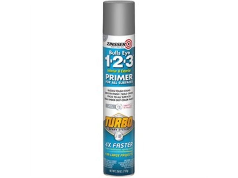 26 oz Spray Bulls Eye 1-2-3 Turbo Primer, Gray