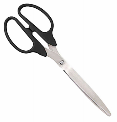 253762 25 In. Black Scissor With Silver Blades