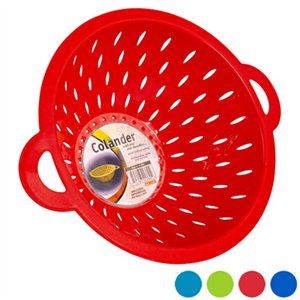 256376 11 X 4.5 In. Plastic Colander With Handle, Assorted Color - Pack Of 48
