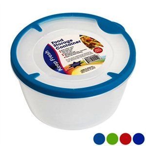 256333 1.5l Round Food Container, Assorted Color - Pack Of 48