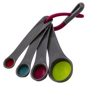 186840 4 Piece Squish Collapsible Measuring Spoon, Multi Color