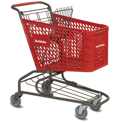 254932 Small Plastic Shopping Cart, Red