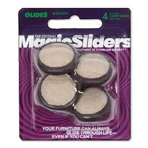 260162 1.25 In. Carpet Based Nail On Glide For Straight Wooden Legs, Pack Of 4