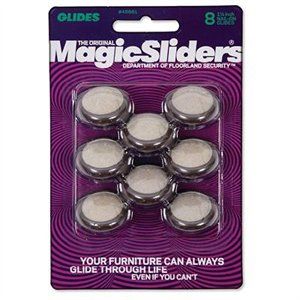 260163 1.25 In. Carpet Based Nail On Glide For Straight Wooden Legs, Pack Of 8