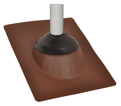 253537 3 By 1 Galvanized Base Roof Flashing, Brown