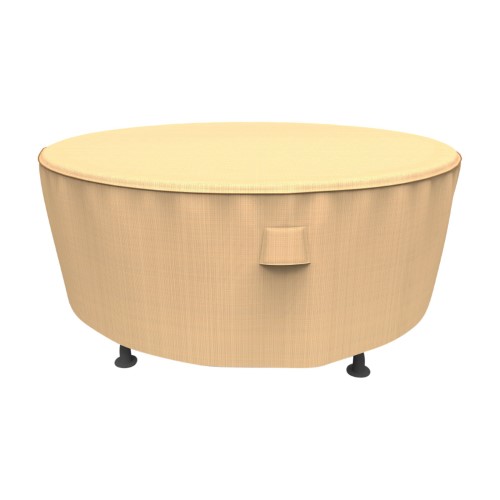 260431 60 In. Dia. Round Table Cover, Tan