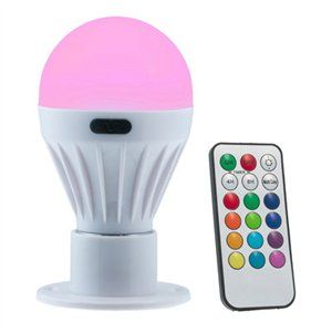 260147 Color Changing Remote Controlled Porta Bulb
