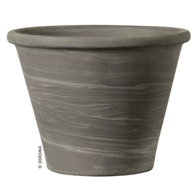 225957 6.7 X 5 In. Round Duo Planter, Grafite - Pack Of 16