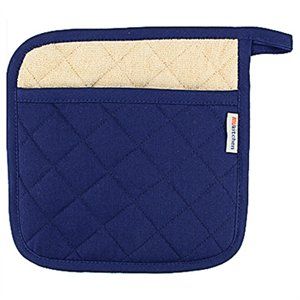 253342 Navy Quilted Potholder, Pack Of 4